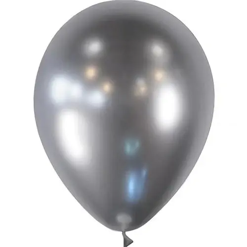 5 Inch Balloonia Latex Balloons Sliver