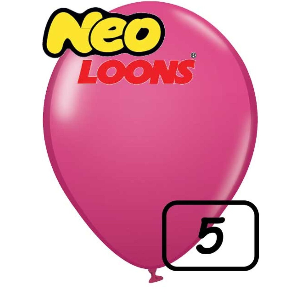 5 Inch Neotex Latex Balloons 100 ct-Standard Fuchsia
