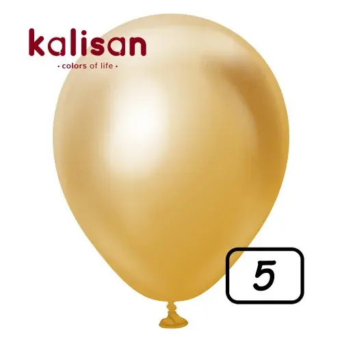 5 inch balloon chrome Gold 100 pcs