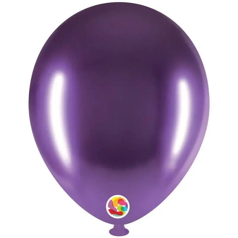 5'' Purple Chrome Balloon 100Pcs
