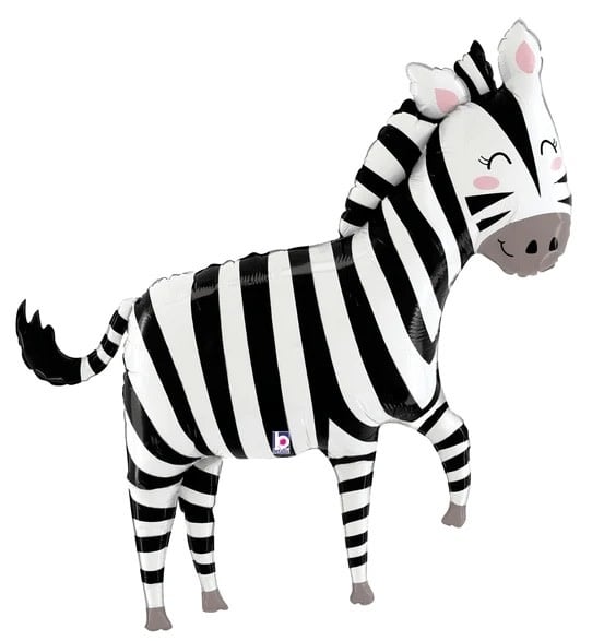 50" JUNGLE ZEBRA SHP - PKG Jungle Animals