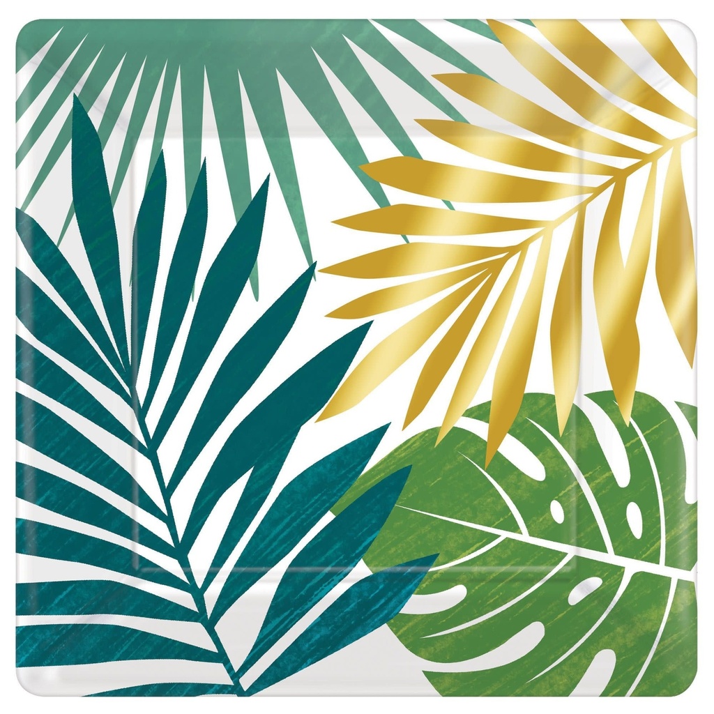 7 Inch  Square Metallic Plates-Key West