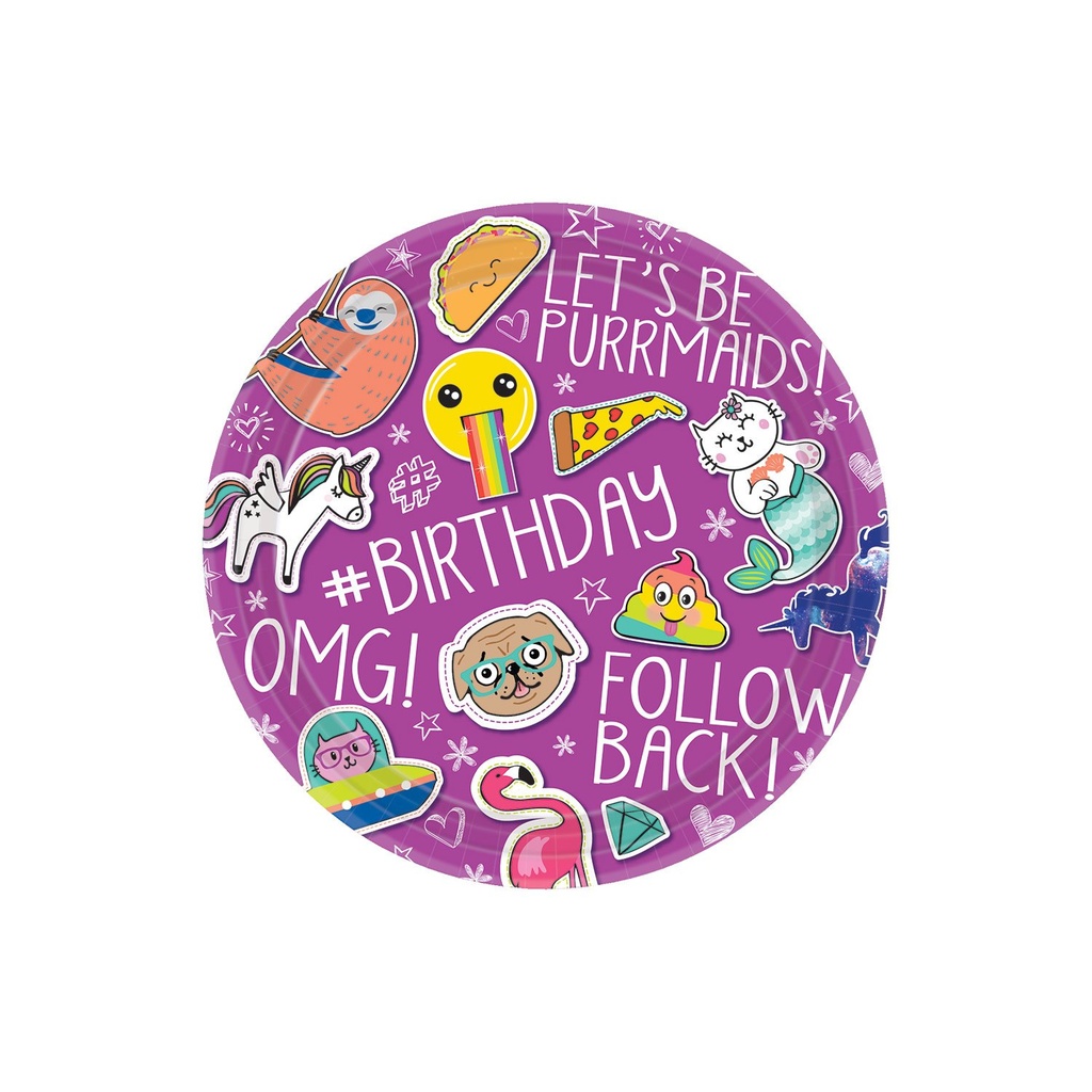 7" Plate Round Selfie Celebration