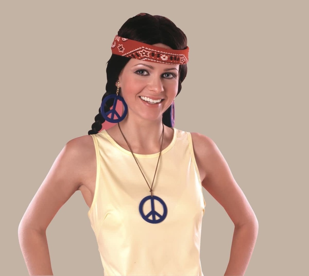 70‚Äôs Peace Pendant And Earring Set