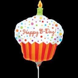 9" Happy Birthday Cupcake Mini Shape