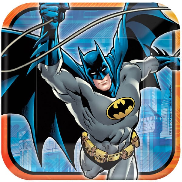 9" Plate Square Batman