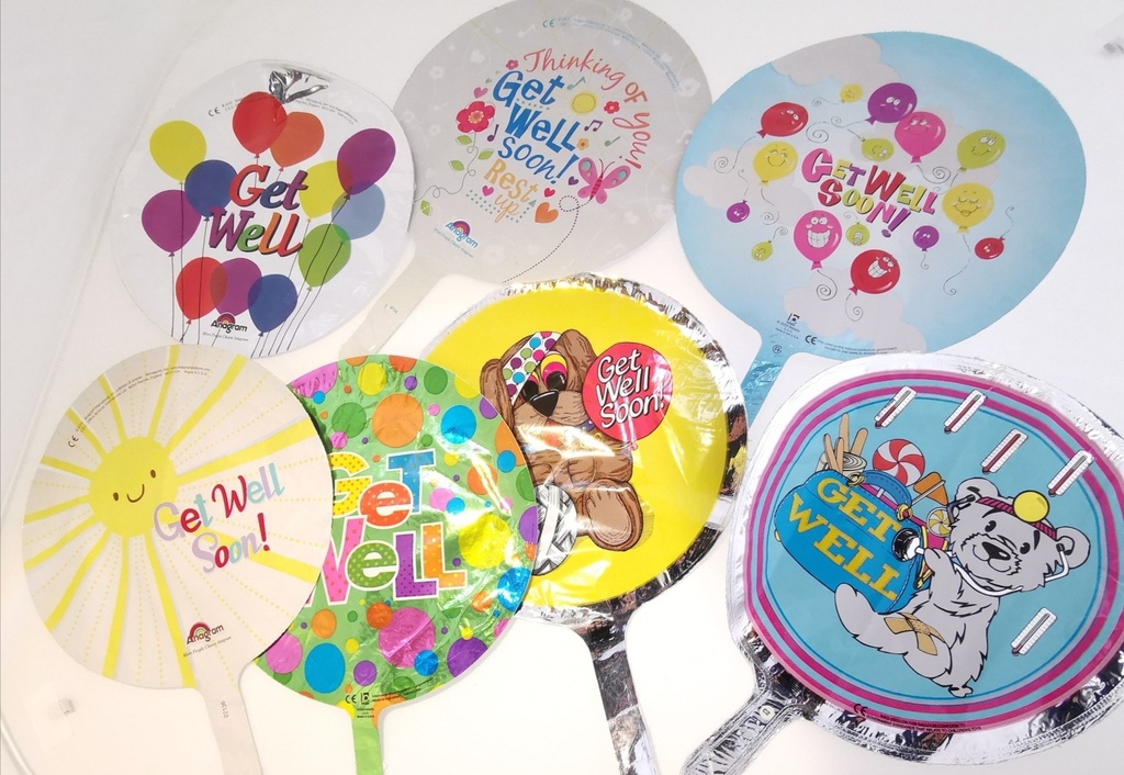 9" Round Mylar - Get Well