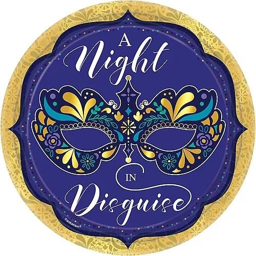 A Night In Disguise Metallic Round Plates, 10 1/2 Inch