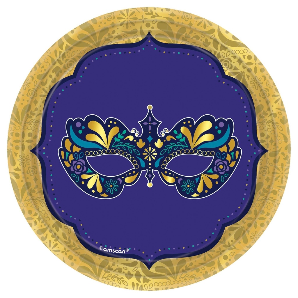 A Night In Disguise Round Metallic Plates, 7 Inch