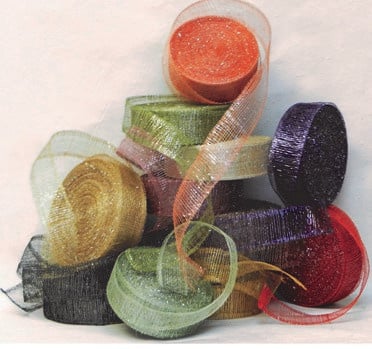 Abaca Sparkle Ribbon (2Inch X 9ft) Package