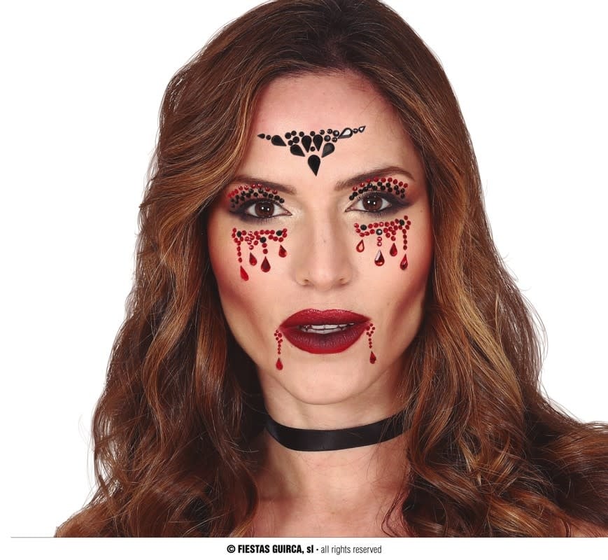Adhesive Facial Jewels-Vampire
