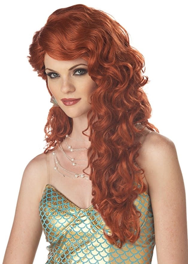 Adult Long Wig - Mermaid Red