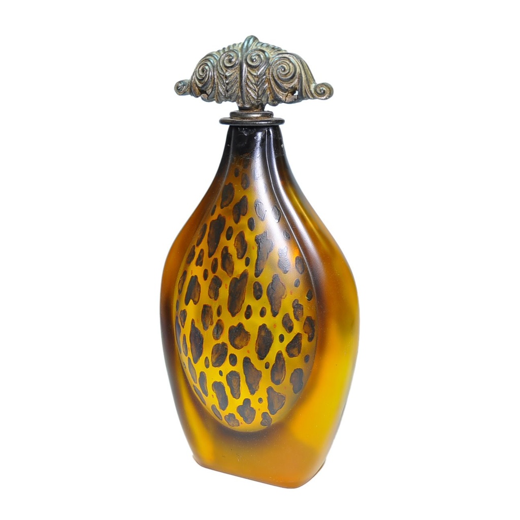 زجاجة عطر ديكورية كهرمانية