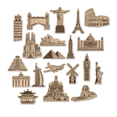 Around The World Cutouts Travel-Around the World
