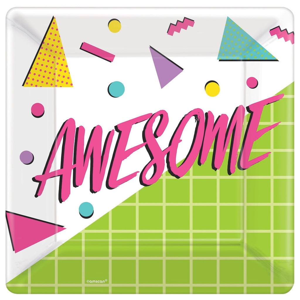 Awesome Party Square Plates, 10 Inch
