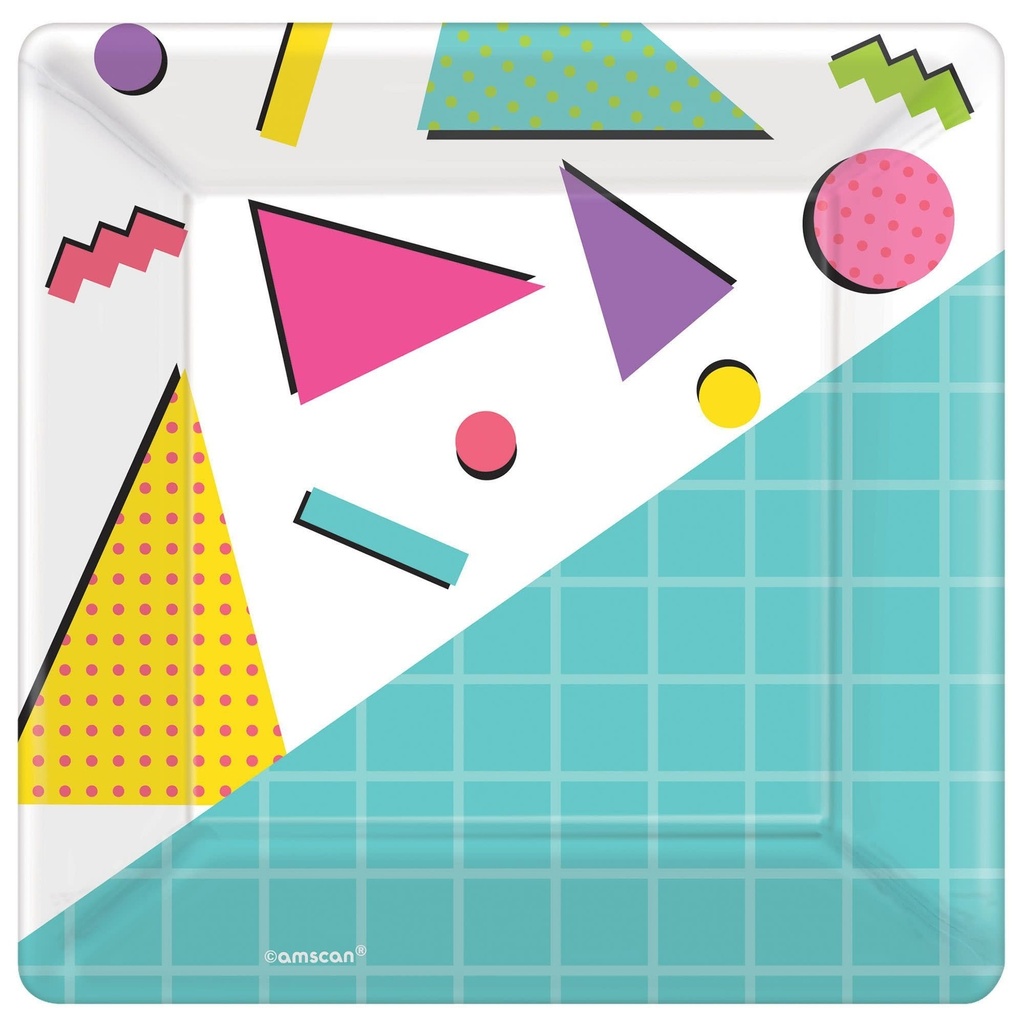 Awesome Party Square Plates, 7 Inch