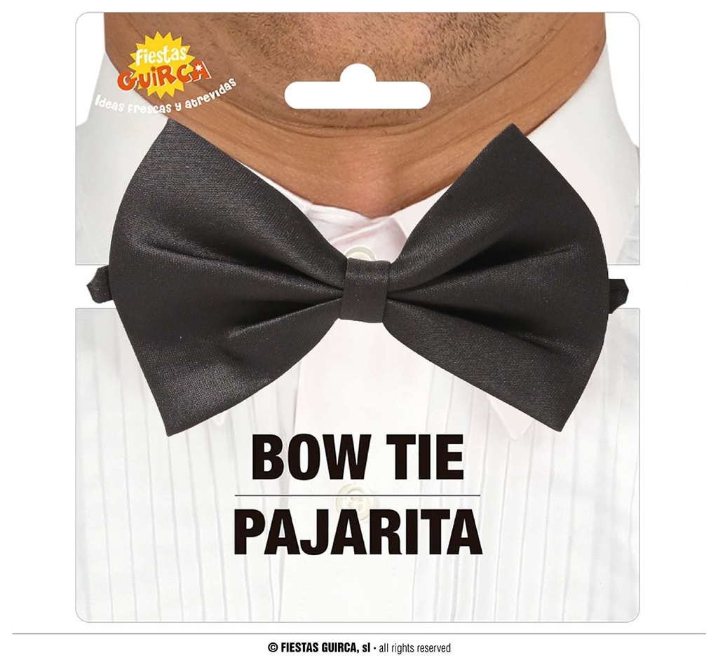 BLACK BOW TIE, 11 CM