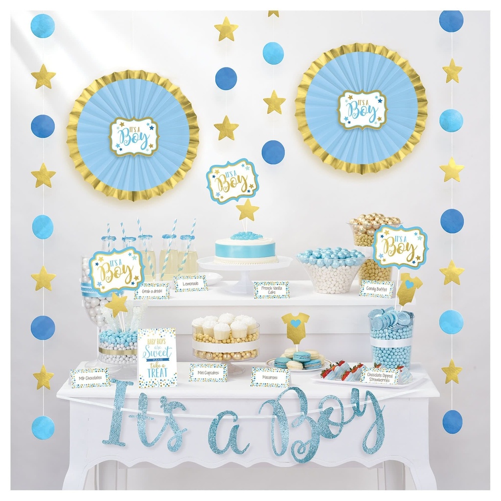 Baby Shower Buffet Decorating Kit - Boy Baby Boy