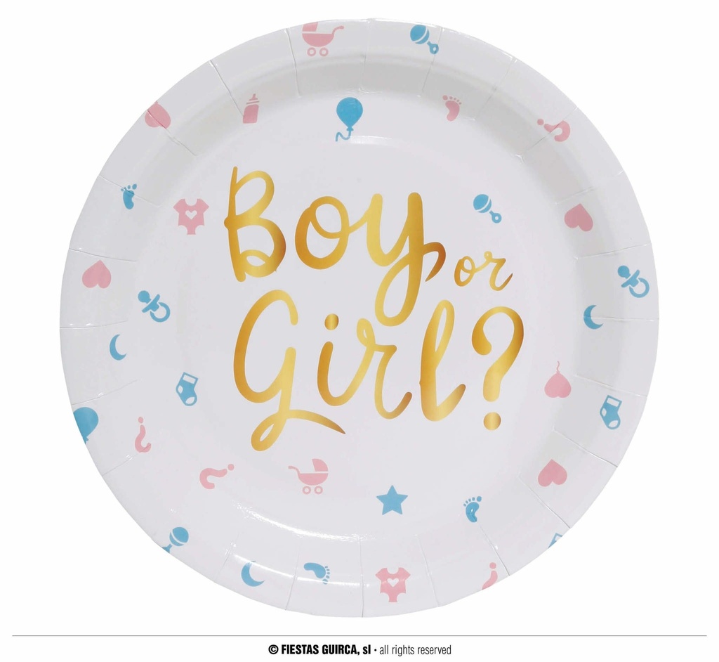 Bag 6 Plates It'S A Boy Or It'S A Girl