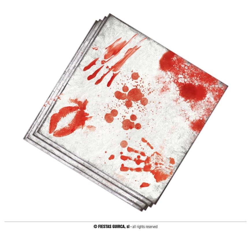 Bag Of 12 Blood Napkins 33X33 Cms.