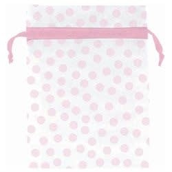 Bags - Organza Pink Dots S/12