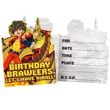 Invitation Cards - Bakugan/Birthday Brawlers