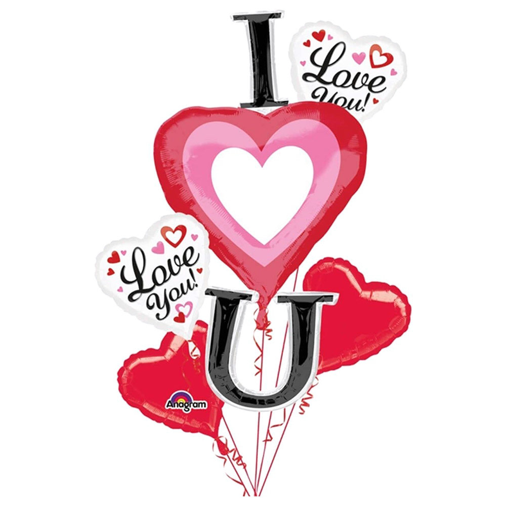 Balloon Bouquet -  I Heart You Vertical Valentine