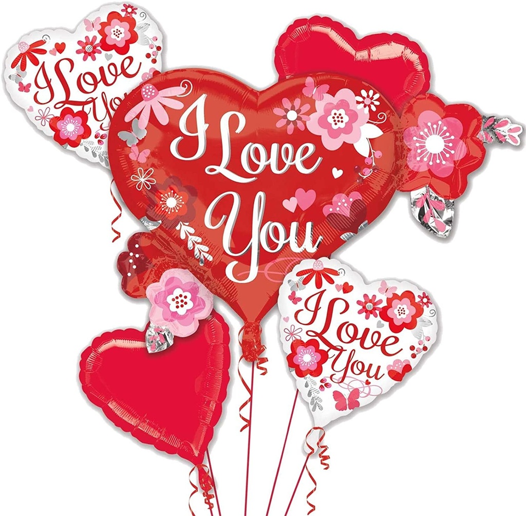 Balloon Bouquet- I Love You Flowers Valentine
