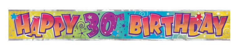 Banner - Happy 30 Birthday (12 ft)