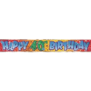 Banner - Happy 40th Birthday  (12ft)
