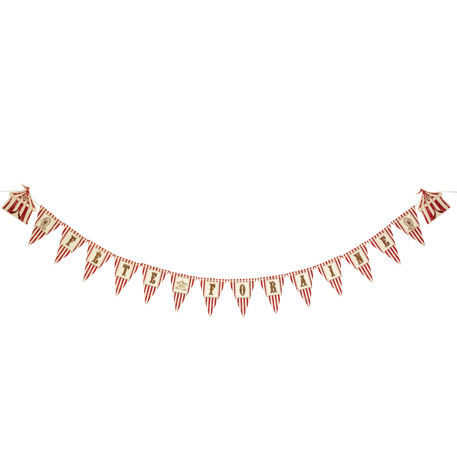 بنر زينة ثيم السيرك القديم بطول 2.4 متر (Vintage Circus)
