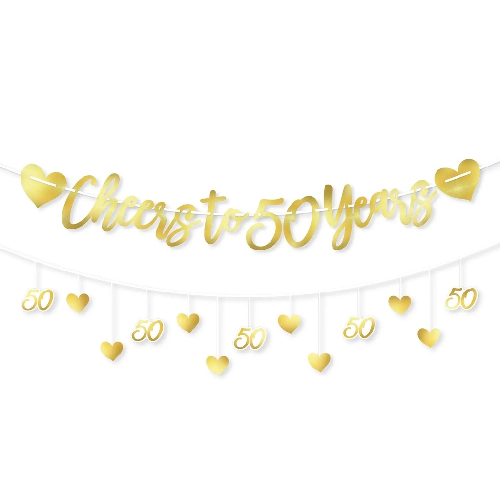 Banner Cheers to 50 Years Gold (12ft)