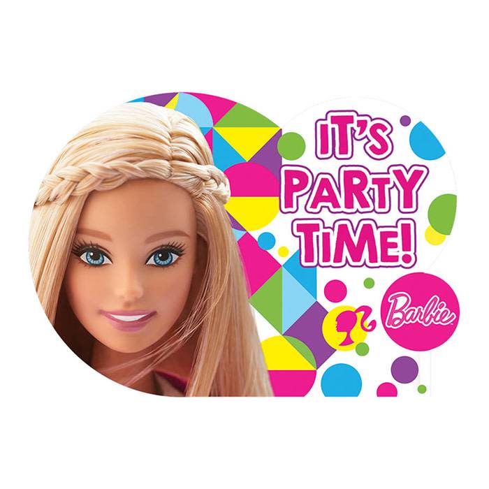  Invitation Cards - Barbie Sparkle