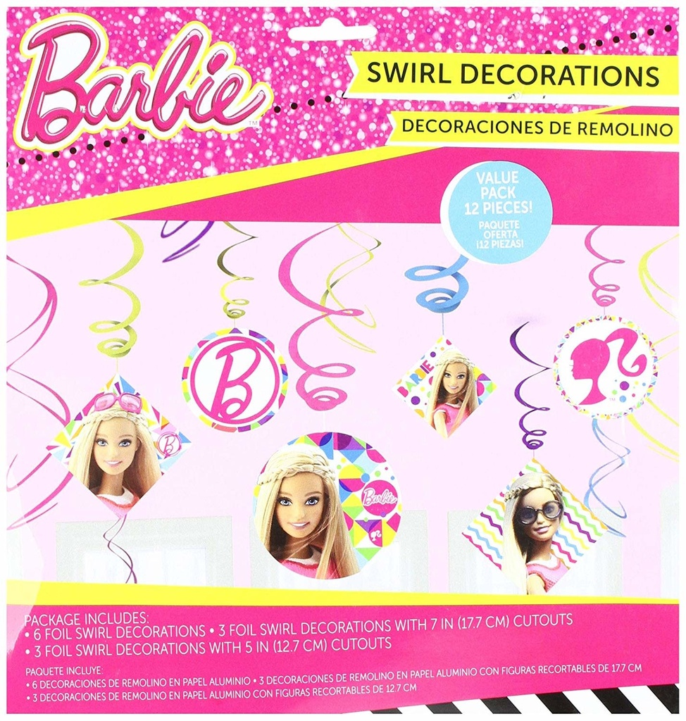 Barbie Sparkle - Swirl Decorations