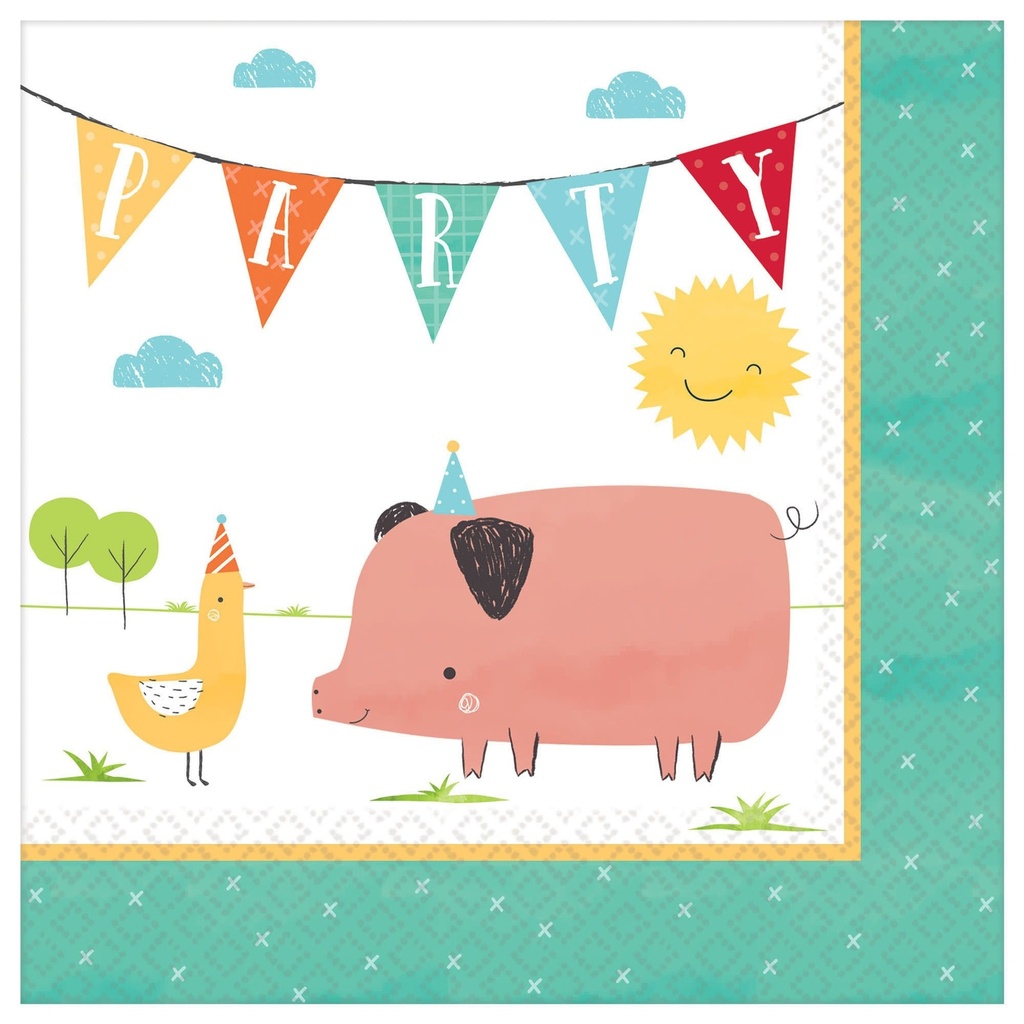 Barnyard Birthday Luncheon Napkins