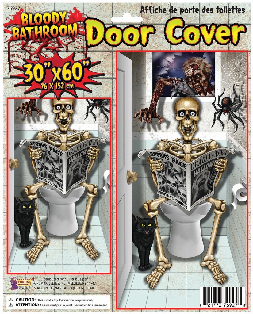 Bathroom Door Cover Halloween