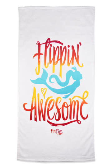 Beach Towel - Flippin' Awesome Mermaid