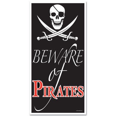 Beware Of Pirates Door Cover Halloween