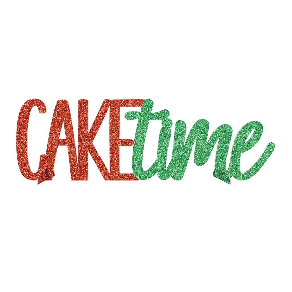 زينة طاولة لامعة زينة عيد الميلاد CAKE Time