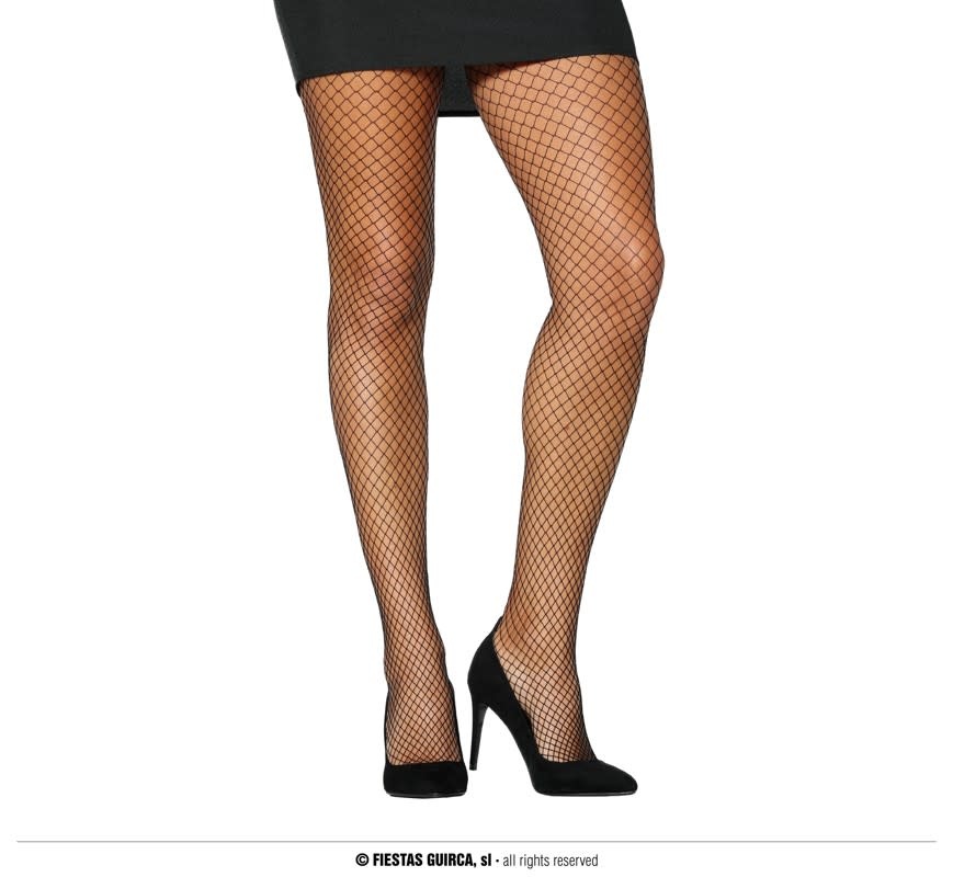 Black Fishnet Tights, Large Mesh