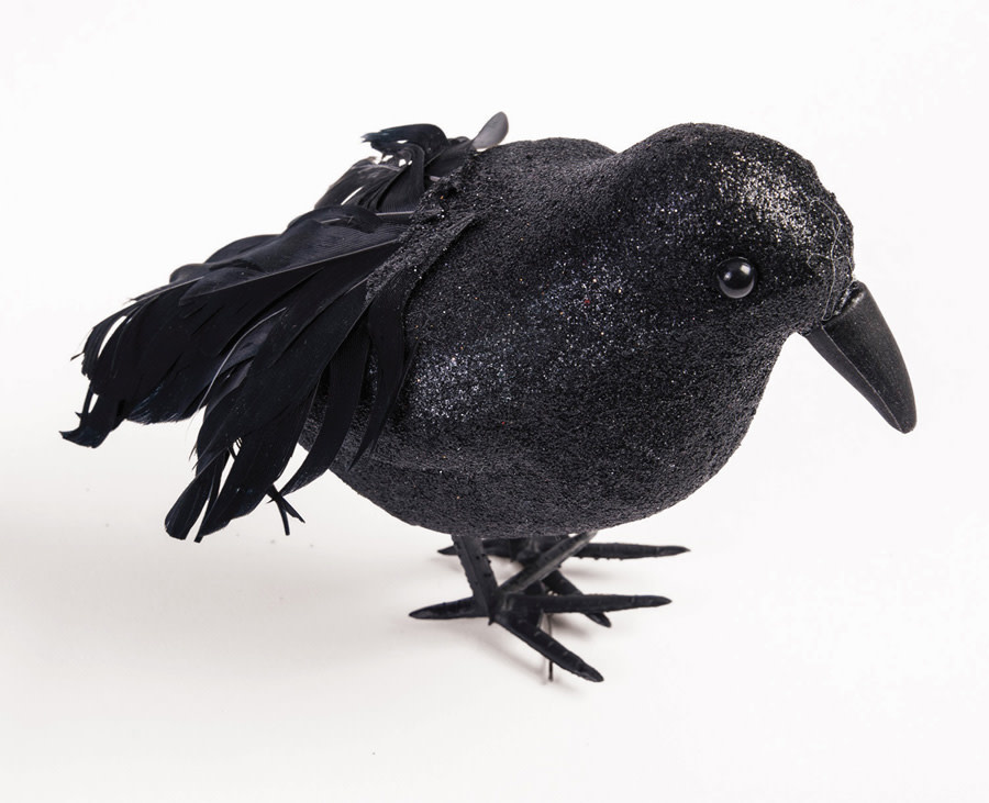 Black Glitter Crow Halloween