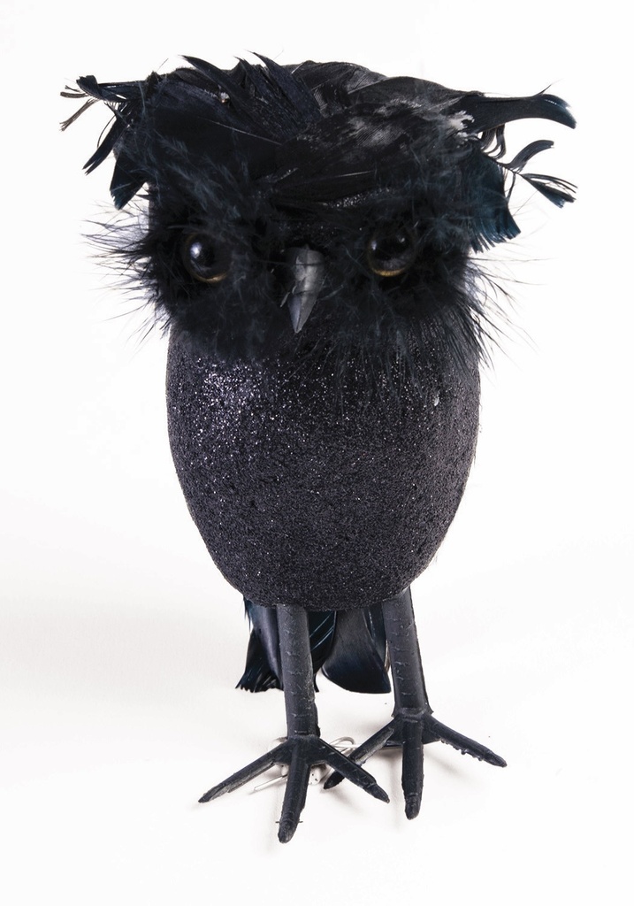 Black Glitter Owl