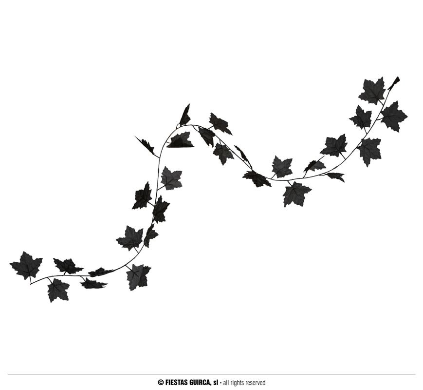 Black Leaves Garland 180 Cm