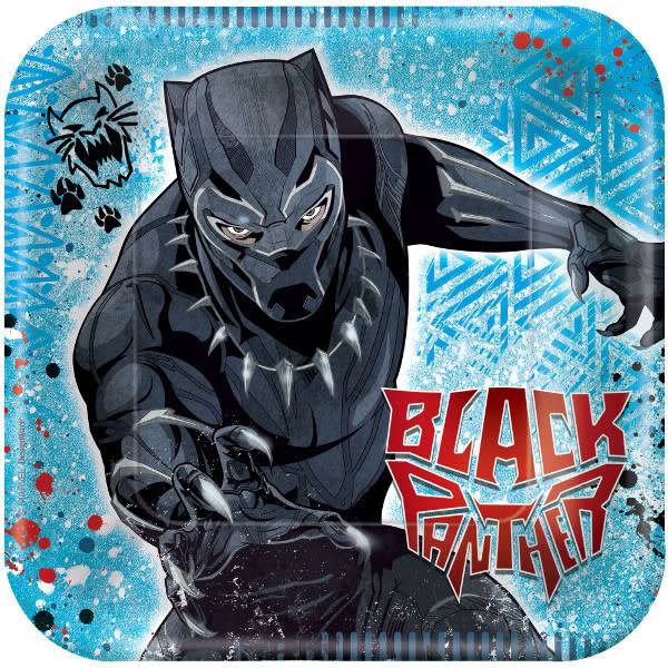 Black Panther-Square Plates 7"