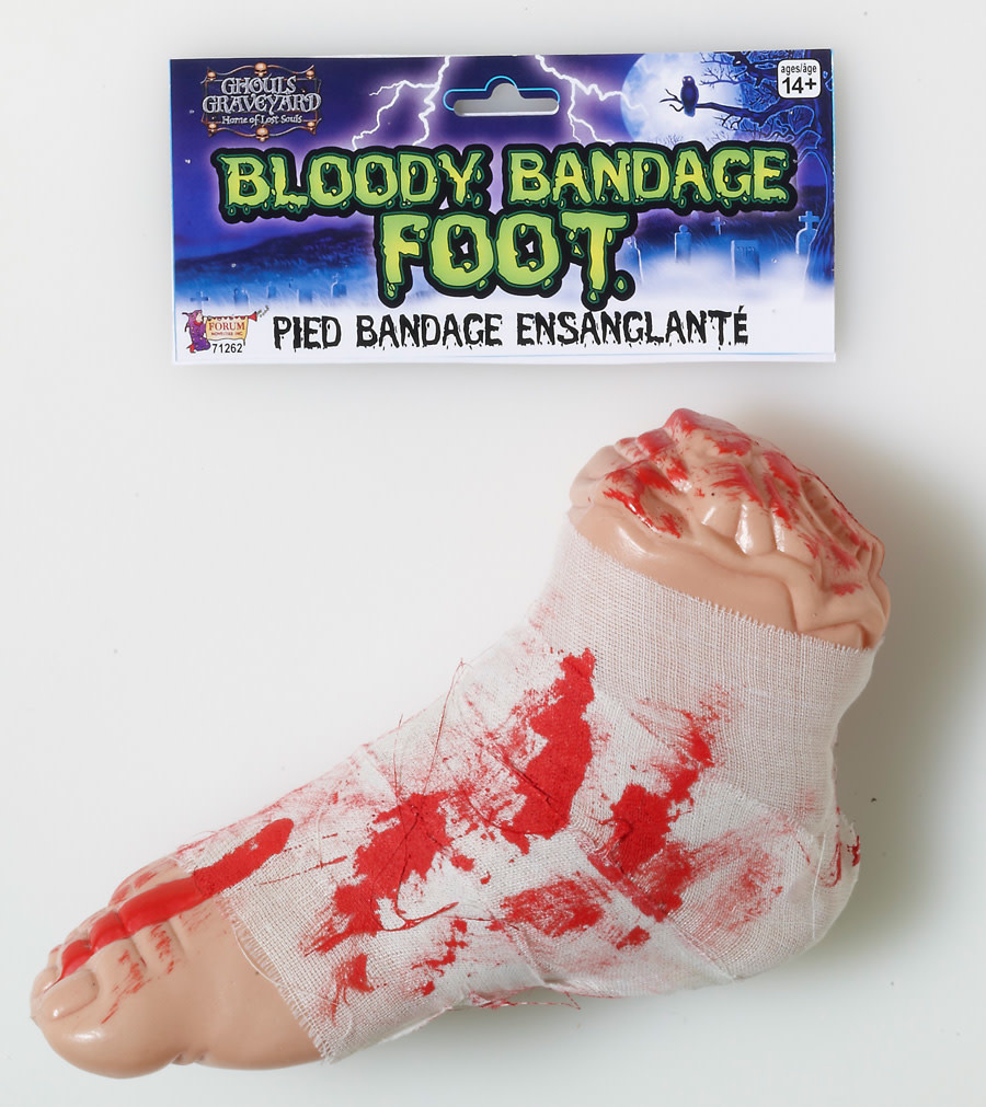 Bloody Bandaged Foot Prop Halloween