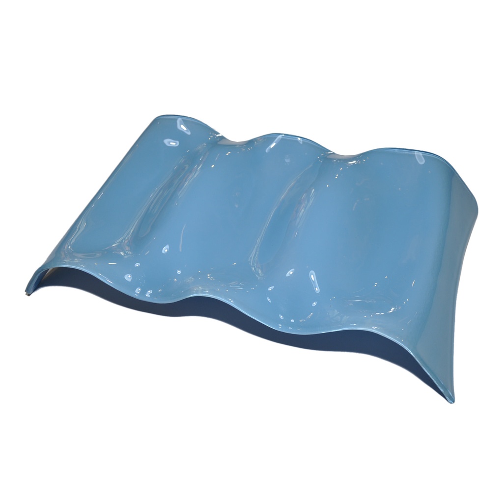 Blue Trpl Srvg Tray Home Accessories