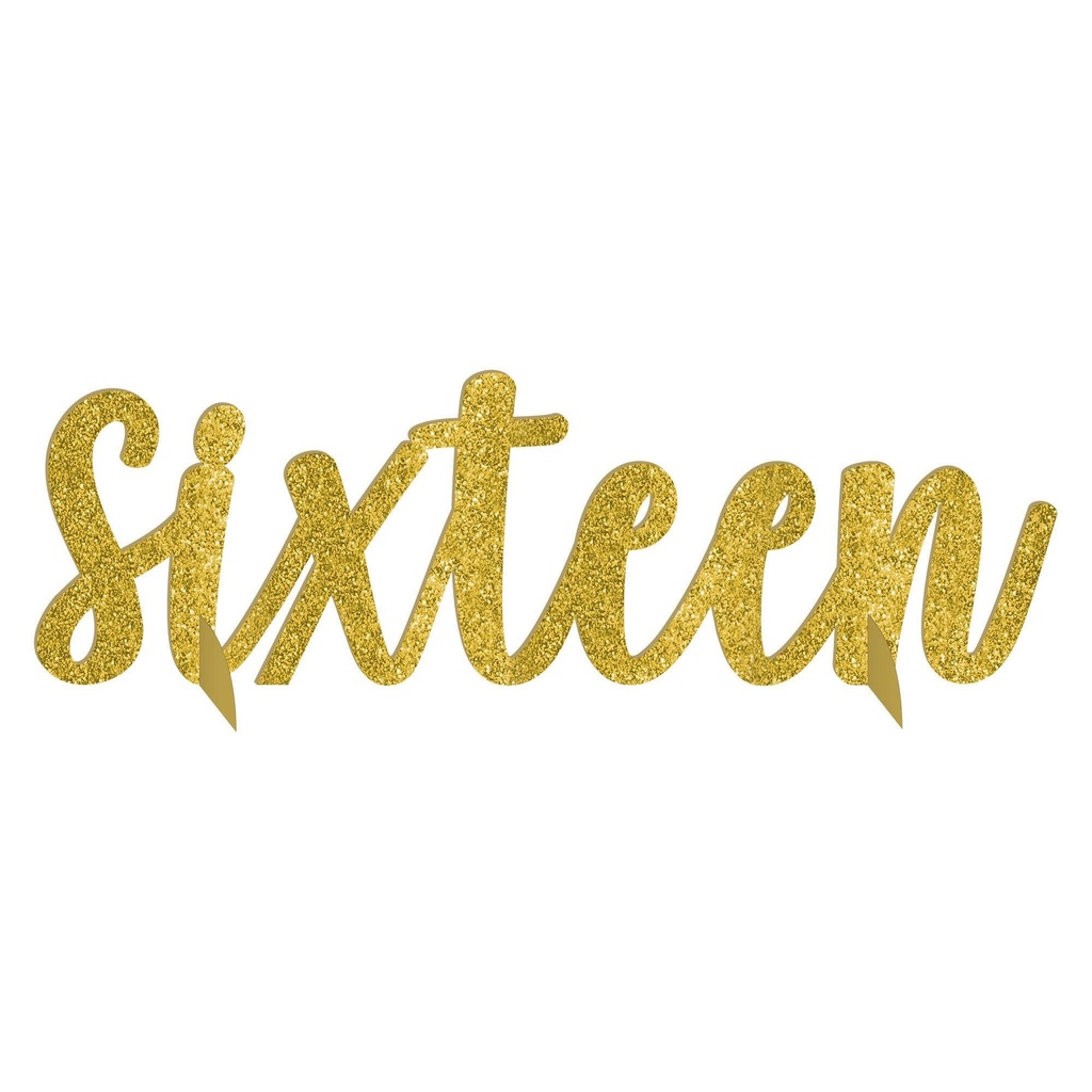 Blush Sixteen Glitter Table Centerpiece Sweet 16