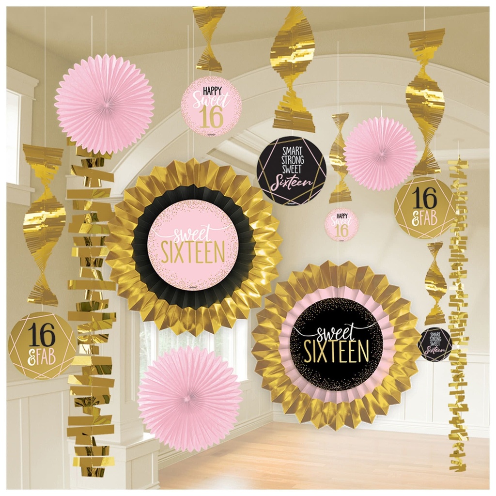 Blush Sixteen Paper And Foil Decorating Kit Sweet 16