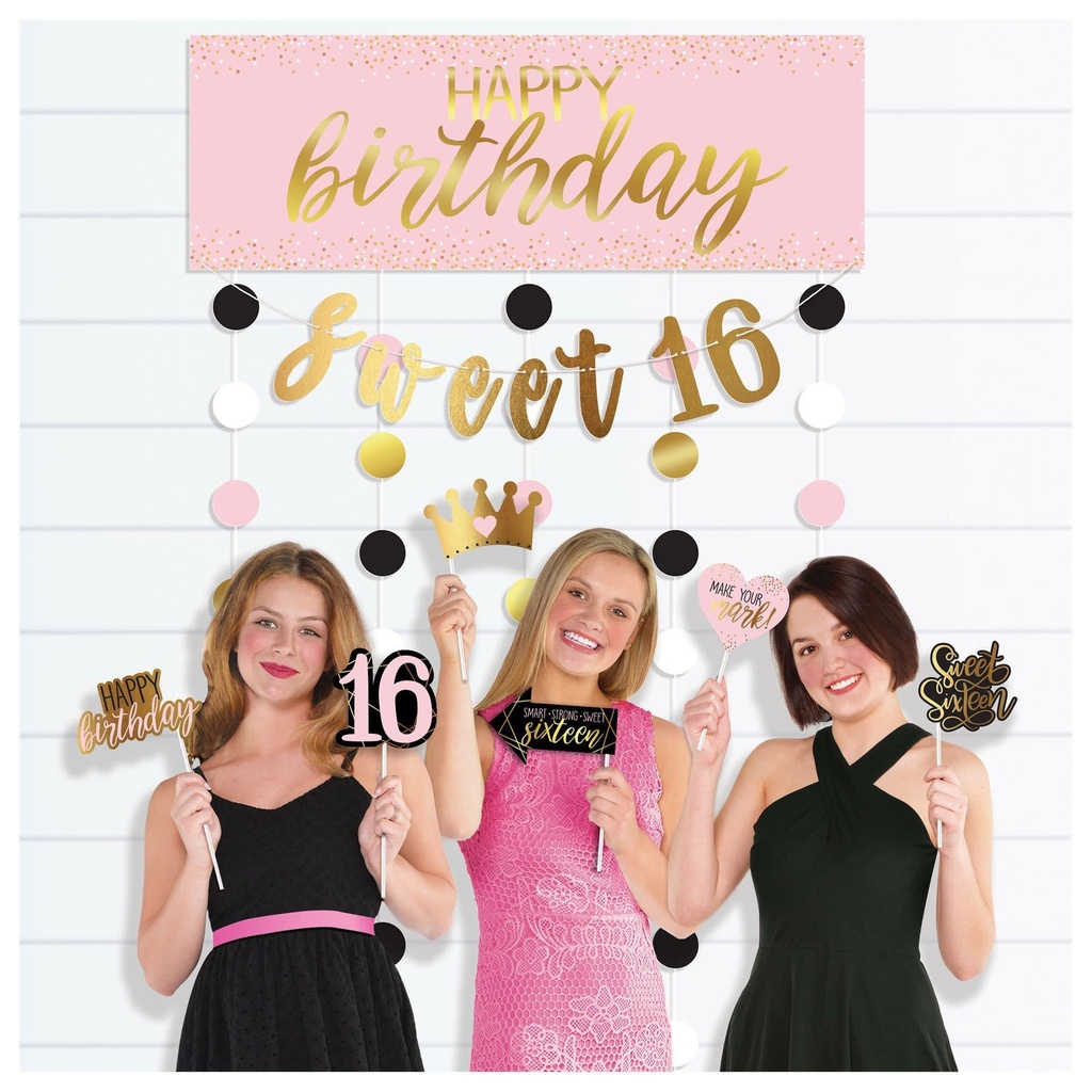 Blush Sixteen Photo Booth Kit Sweet 16