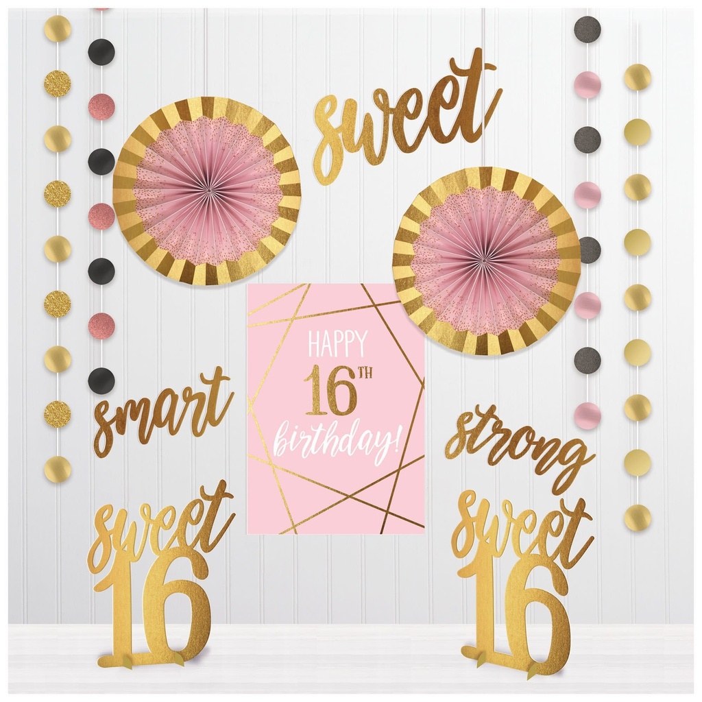 Blush Sixteen Room Decorating Kit Sweet 16